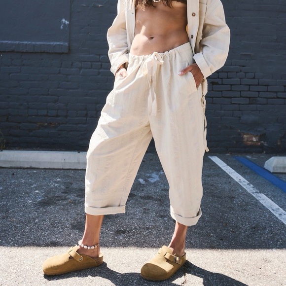 Free People Pants - Free People Celine Slouchy Capri Pants - sz L